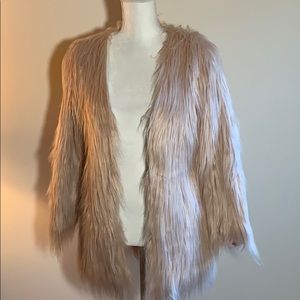 Lanshifel light pink faux fur jacket